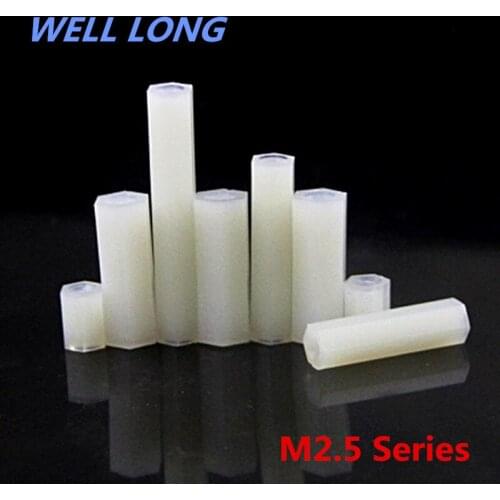 M2.5 Series Nylon column plastic isolation column hexagon straight through column double pass stud