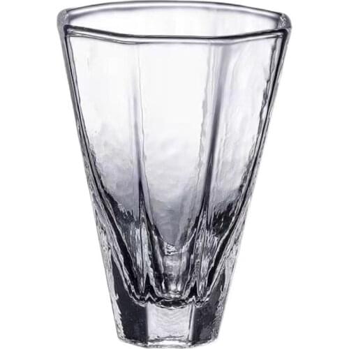 Glass Eight Sided Tea Cup 40ml Transparent Kung Fu Drink Cup Single