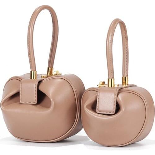 Genuine Leather Women Fashion Clutch Handbags Lady Tote Evening Wrist Bags Top Handle Bag