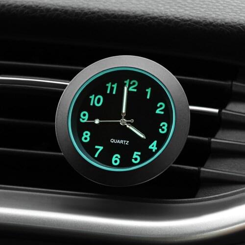 Luminous Auto Gauge Clock Mini Car Air Vent Quartz Clock with clip Auto air outlet Watch Car styling for Audi 100 200 80 Quattro