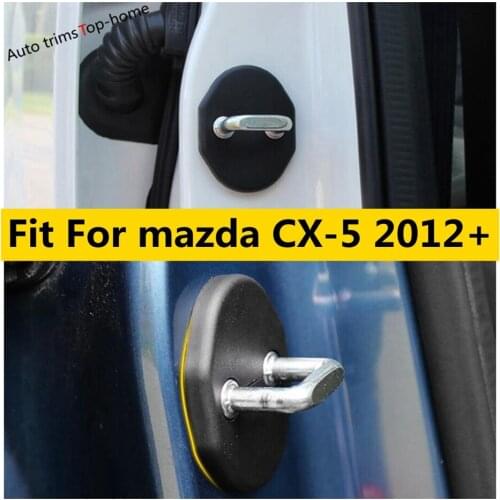 Yimaautotrims Interior 4 Pcs For Mazda CX-5 2012 - 2021 Plastic Door Lock Protector Cover Trim