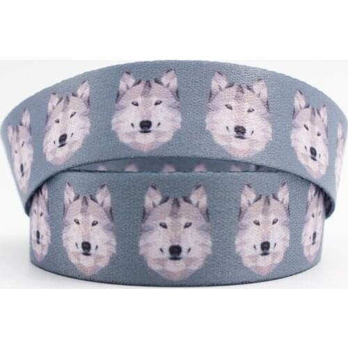 Wolf Print Lanyard Ribbon Badge Id Lanyard/mobile Phone Strap/key Chain with Keychain Neck 10mm/16mm/20mm/25mm/35mm