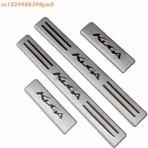 High-quality stainless steel Plate Door Sill Welcome Pedal Car Styling Accessories 4pcs/set For Ford Escape Kuga 2012-2017