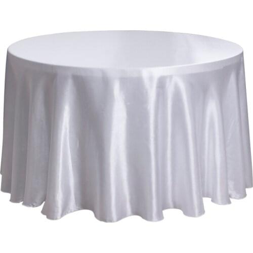 WedFavor Satin Tablecloths On The Table