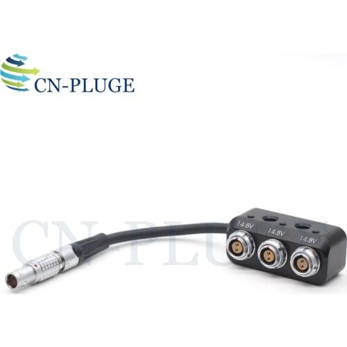 0B 2 pin Male to 0B 2 pin Female Hub Adapter Splitter for ARRI /SONY Camera Power Supply Distributor, three way splitter