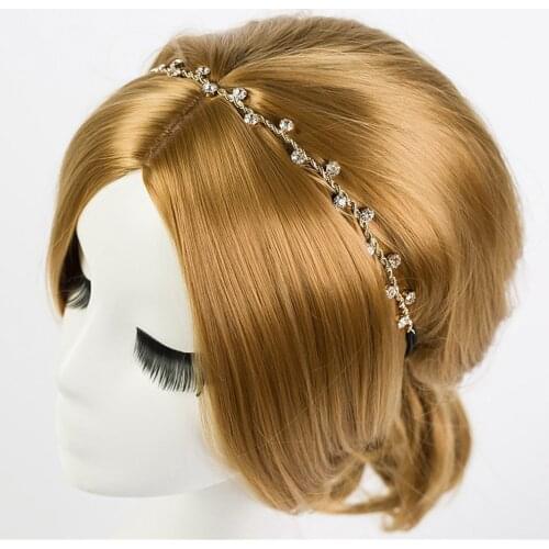 1PC Korea Simple Crystal Rhinestones Head Bands Bridal Wedding Jewelry Hair Bands Headdress Women Temperament Hair Accessories