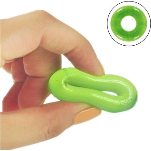 2 Pc Green Medical Silicone Penis Rings Cock Rings Delay Ejaculation Stretch Control Extender Flexible Glue Penis Ring For Man