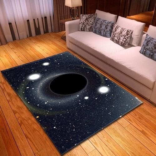 3D Universe Black Hole Series Print Carpet Baby Crawl Mat Kids Room Area Rug Mat Soft Flannel Home Decor Carpets for Living Room