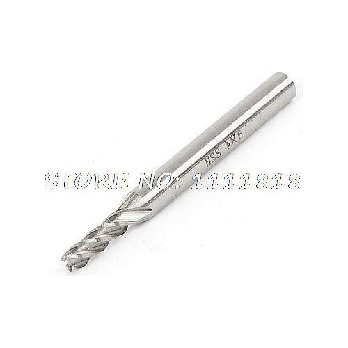 4mm Cutting Dia 6mm Shank Diameter 4 Flutes HSS End Mill Cutter