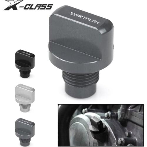 Motorcycle Engine Magnetic Oil Drain Plug Cover CNC Aluminum Accessories for Husqvarna Svartpilen 401 250 2018 2019 2020 2021