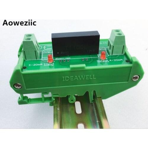 Aoweziic 2PCS/lot T1100L With Guideway base PPassive High Precision Isolated Transmitter input:4-20AmA Output:4-20mA