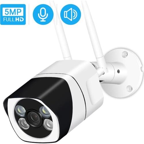 5MP Wifi Camera ONVIF Wirless/Wired Camera Waterproof Outdoor Two Way Audio Email Alert Nightvision iCSee XMeye Cloud H.265
