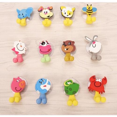 Suction Cup Toothbrush Holder Bathroom Accessories Set Tool Wall Suction Holder Animal Cute Cartoon Animals