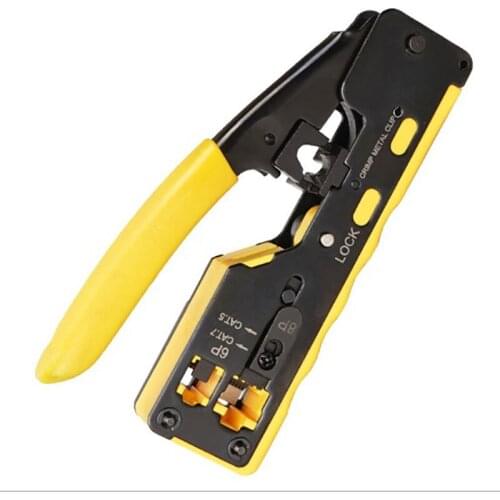 For RJ45 Tool Network Crimper Cable Crimping Tools for RJ45 Cat7 Cat6 Cat5 RJ11 RJ12 Modular Plugs Metal Clips Pliers