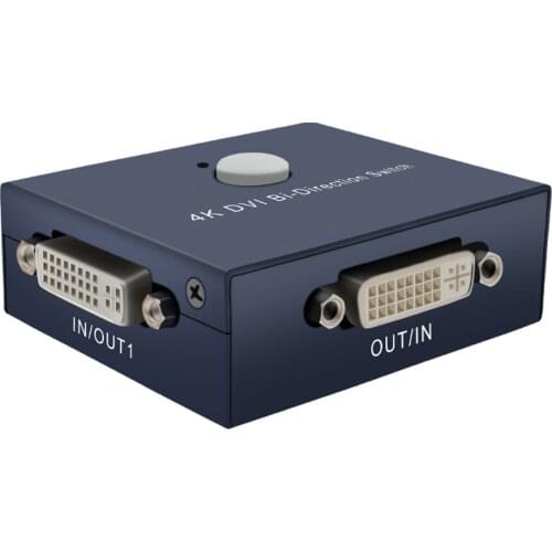 Bi-Direction DVI Switch 2X1 1X2 DVI splitter 4K 30Hz BI-directional DVI Splitter Switcher 1X2 2X1 for Macs PC laptop monitor