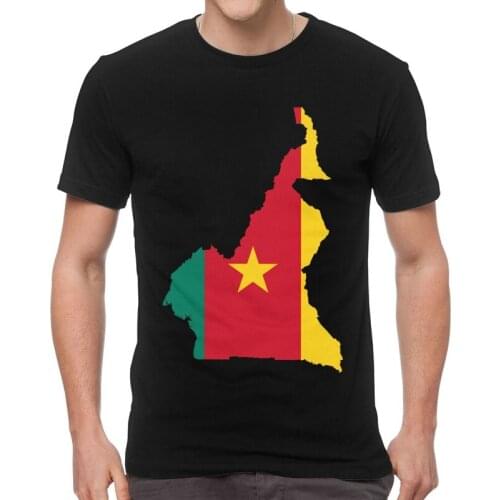 Cameroon Map Flag Tshirt Men Harajuku Tees Top Cotton T Shirt Short Sleeve T-shirt Gift Clothes