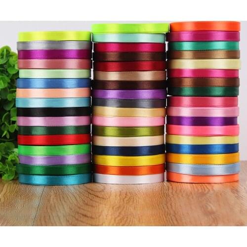 Hot sale 10mm Single Face Satin Ribbon Webbing DIY Decoration Gift Christmas Ribbons Party decorative ribbon long 22 meters