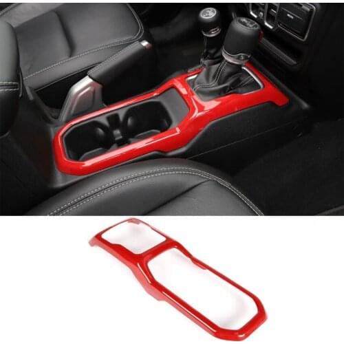 JXKaFa For Jeep Wrangler JL 2018+ Car Interior Gear Shift Panel Frame Cover Bezel Trim Styling Auto Parts Accessories ABS