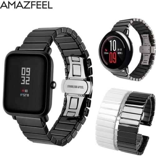 Ceramic Watch band For Huami Amazfit Bip Strap For Amazfit Pace Stratos Bracelet GTR GTS For Huawei Watch Gt Honor Magic Strap
