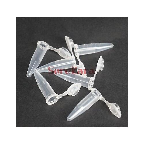 1000pcs Scale line 0.5ml Laboratory Plastic Centrifuge tube V-bottom Vial Snap Cap For Sample Specimen