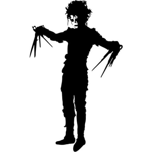 LLY-1404 Scissor Hands Modeling Applique Fashion Car Window Decoration PVC Waterproof Sunscreen Self-adhesive Cars Stickers