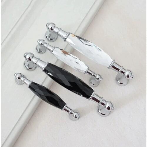 3.75" 5" Crystal Glass Cabinet Handles Spherical Drawer Knobs Door Metal Pull Handle Furniture Cabinet Handle Diameter 30/40mm