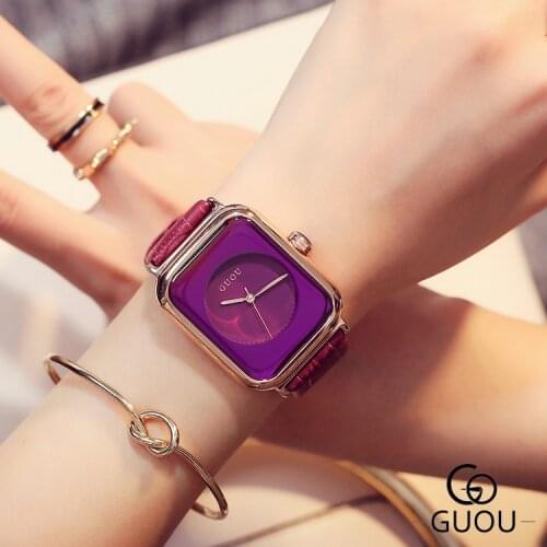 Fashion Women Watches Women Top Brand Simple Luxury Leather Bracelet Watch Leather Waterproof Quartz Watch WaterproofReloj Mujer