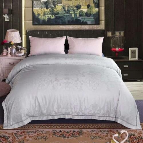 UPzo-New Natural Modal Fabric Luxury Silk Comforter Duvet Hand-made General Queen size Blanket Quilt jacquard Bedding in Filler