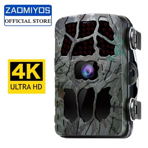 GODOOROS 4K Hunting Camera Trap 20MP Infrared Hunt Night Vision Waterproof Wildlife Photo-trap Hunting Trail Camera Foto Chasse