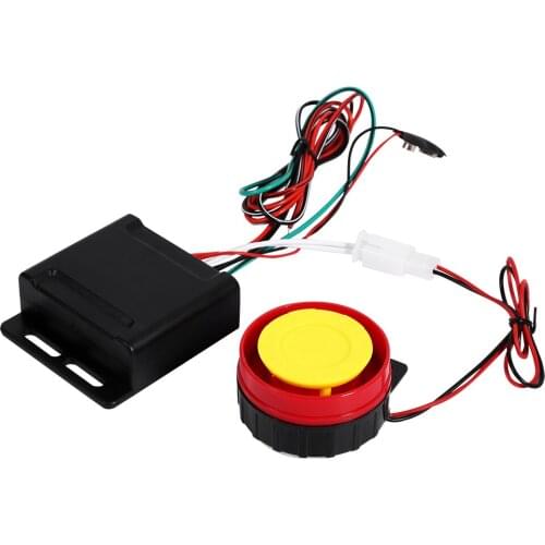 Motorcycle Bike Anti-Theft Security Alarm System Remote Control 12V With High Power High Decible Alarm Loudspeaker