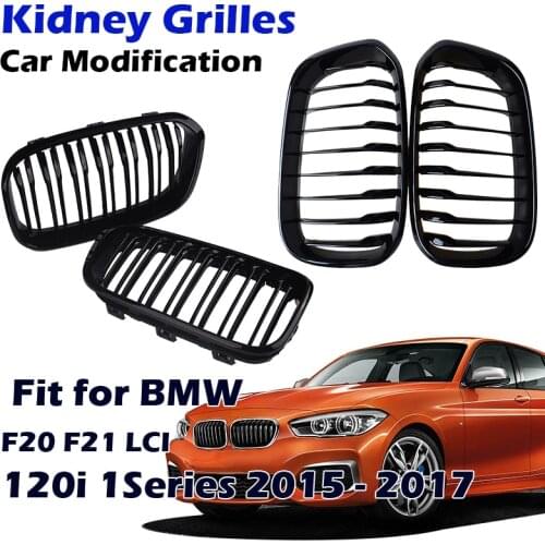Front Bumper Kidney Grill Black Racing Grille Fit For BMW F20 F21 120i LCI 1Series 2015 2016 2017,Car Accessories Sport