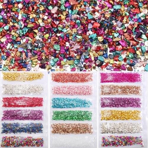 Glass Crushed Stone Epoxy Resin Glue Filler Crystal UV Epoxy Fillings DIY Table Decoration Coaster Jewelry Making Mold Fillings