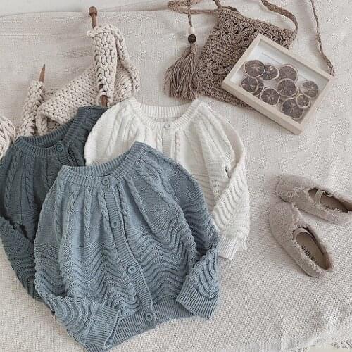 Childrens sweater 2019 new childrens clothing girls coat solid color cute baby cardigan spring and autumn fashion girls boys s