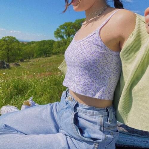 Casaul Lace Print Camis Women Sling V Neck Slim Fit Club Holiday Casual Crop Tops Tank Tops Streetwear Homewear