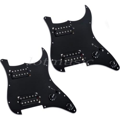 2pcs Black HH Loaded scratch plate pickguard pickups for strat guitar replacement