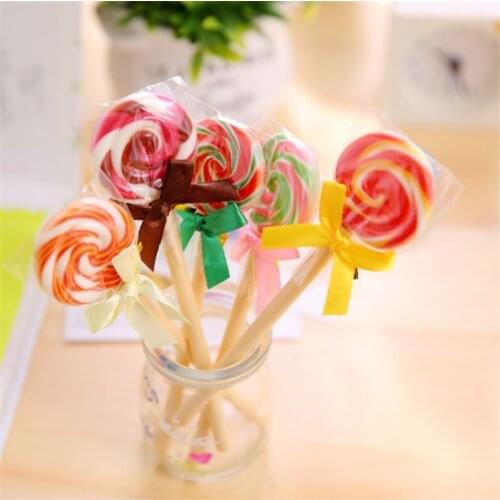 3pcs/lot) Cute candy style lollipop ballpoint pen Kawaii ballpoint pens for school Stationery Office supplies (dd-1015)