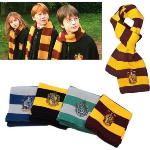 4PC Child&adult Potter Necklace Hermione Boy Girl School Scarf Tie Cosplay Kids Women Men Halloween New Year Gift Hot Sale