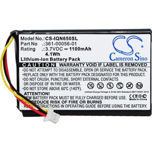 Cameron Sino 1100mAh Battery For Garmin 010-01211-01 Nuvi 65 Nuvi 65LM Nuvi 65LM 6",361-00056-01