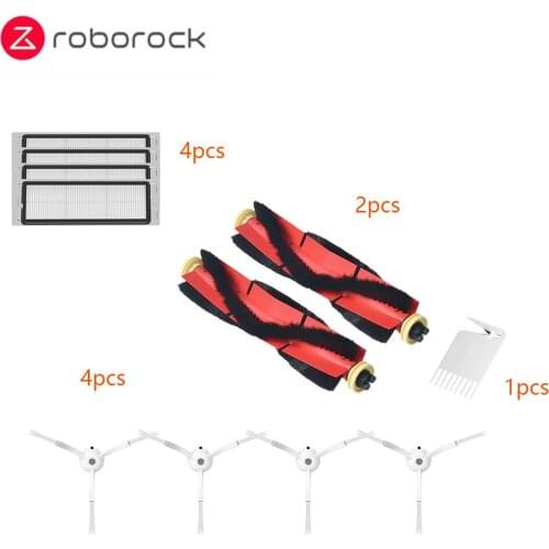 Xiaomi Roborock Robot S6 S5MAX S60 S65 S5 S50 E25 Vacuum Cleaner Accessories Washable HEPA Filter- Main Brush- Side Brush