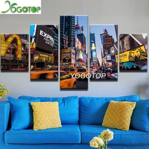 YOGOTOP DIY Diamond Painting Full Embroidery 5D Square/Round Drill Mosaic Wall Decor New York City landscape 5pcs ML682