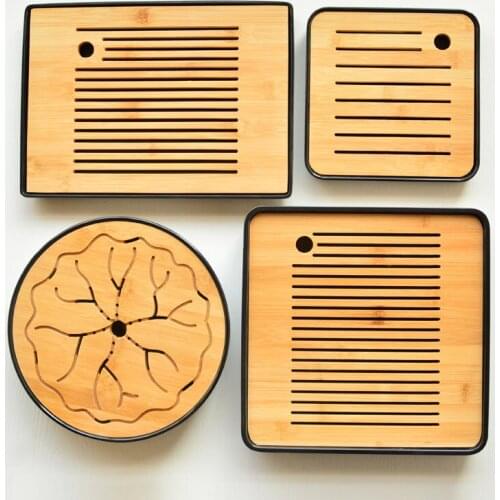 Bamboo Melamine Tea Tray Japanese Kung Fu Tea Set Water Storage Tea Table Tea Tray Travel Bamboo Tea Tray Chinese Tea Tray