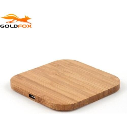 Qi Wireless Charger Slim Wood Wireless Charger Pad for iphone 12 XR Wireless charger Bamboo phone charger for Samsung S9 Xiaomi