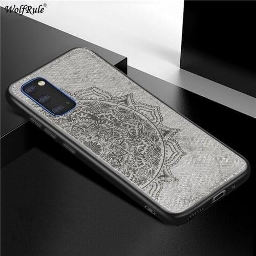 Cover For Samsung Galaxy S20 Phone Hard Case For Samsung S20 Shcokproof Soft TPU Fabric Texture Cover For Samsung Galaxy S20