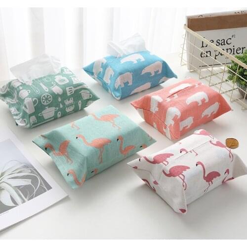 Cotton and linen tissue cover bag cover cotton and linen simple animal tissue box dining room living room kitchen paper cover