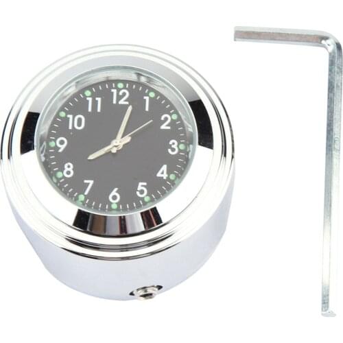 22mm 25mm Motorcycle Handlebar Mount Clock Watch With Non-Slip Rubber Mat Waterproof Precise Time Keeping Dial Clock Watch