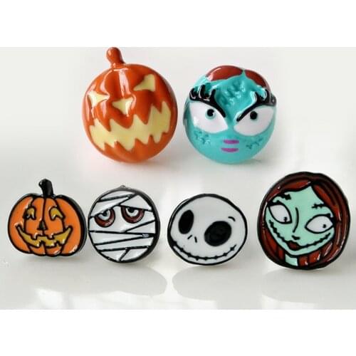 IVYYE The Nightmare Before Christmas Fashion Anime Cartoon Earring Cute Animal Stud Earrings Women Girls Kids Jewelry New Gift