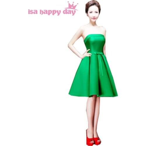 Short formal elegant short emerald green champagne wine red party sexy woman evening dress blue formal female hot sale W2905