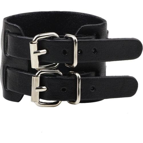 Leather Men Cuff Wrap Punk Bracelet & Bangles Gifts Wristband Belt.Johnny Depp Fashion Jewelry.Pulseira Masculina Male Bijoux