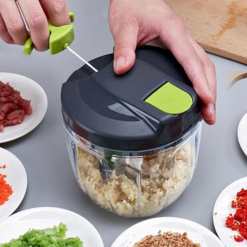 Kitchen Pulling Manual Food Processor Shredder Garlic Vegetable Meat Chopper Slicer Mincer Tool Seasoning Masher Spice Chopper
