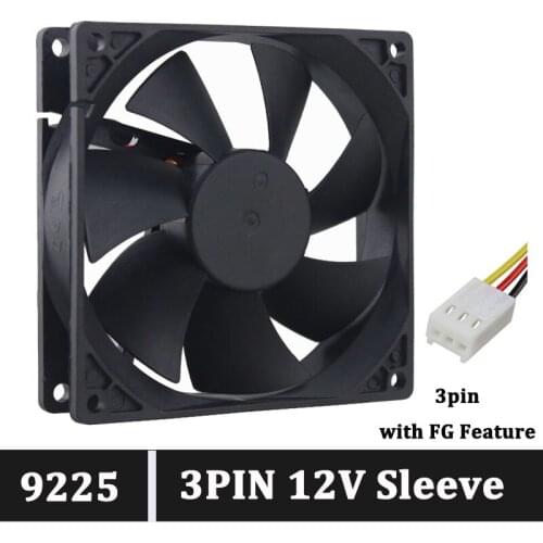 1Pcs Gdstime 90mm 12V Fans for Computer PC Case Cooling PC CPU Cooling Cooler Fan 90X90X25mm 3PIN With FG Feature Cooler